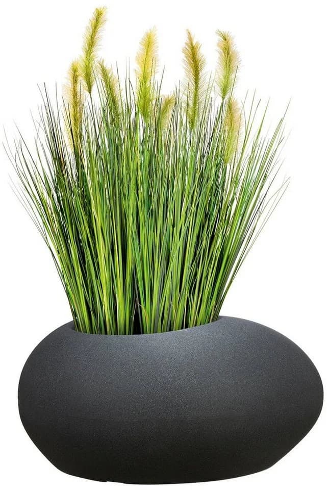 Scheurich Blumentopf 48/280 FLOW Schwarz mit Inneneinsatz - Bild 3
