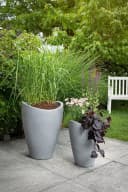 Scheurich Blumentopf 40/254 Grau mit Inneneinsatz Bild 1