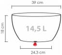 Scheurich BARCEO BOWL Blumentopf Grau Kunststoff Bild 4