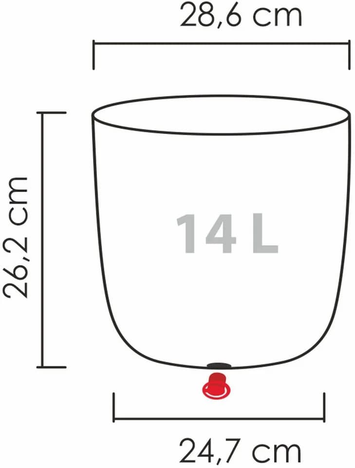 Scheurich Pflanzkübel Linetto Schwarz Dickwandiger Kunststoff Topf - Bild 5