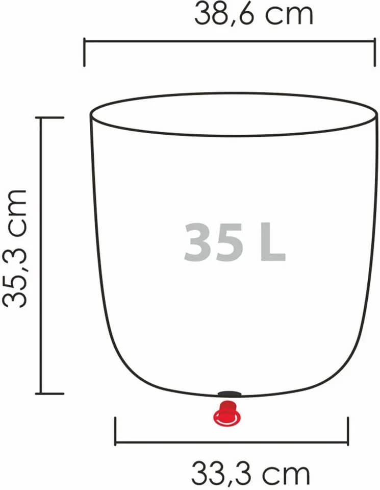 Scheurich Pflanzkübel Linetto Kunststoff Zylinderform - Bild 5
