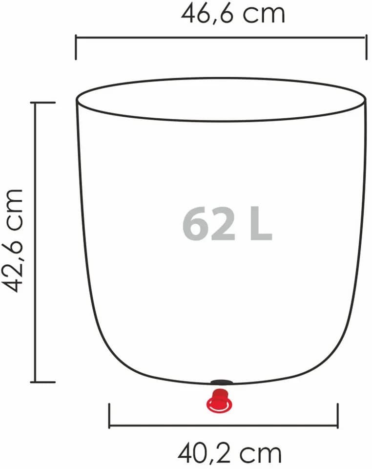 Scheurich Pflanzkübel Linetto Zylinder Schwarz Kunststoff - Bild 5