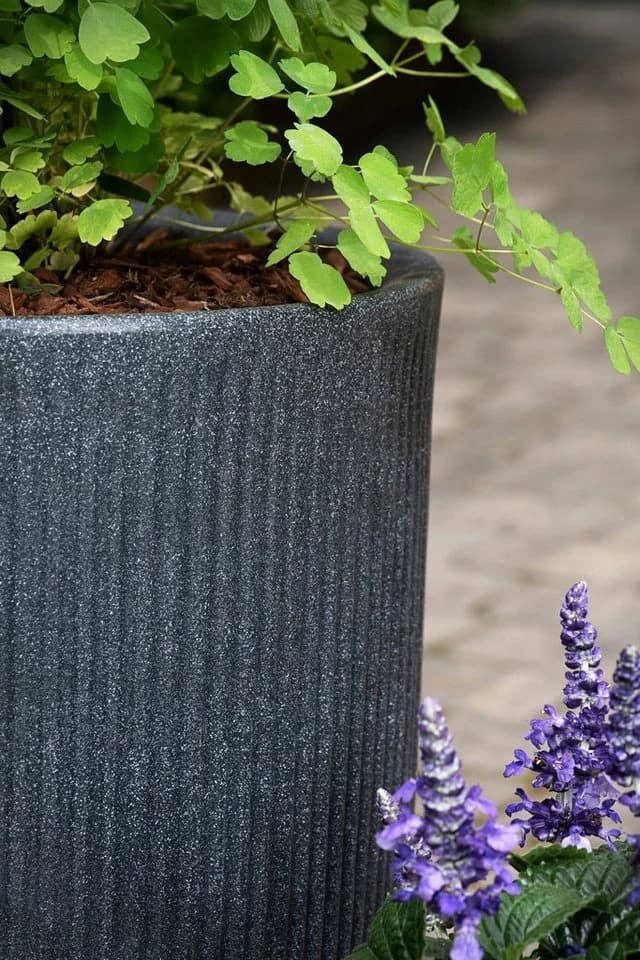 Scheurich Blumentopf Linetto High Schwarz Kunststoff Zylinder - Bild 4