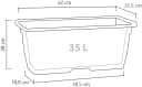 Scheurich Pflanzkübel Metallgrau mit Wasserreservoir und Ablauflöchern Bild 4