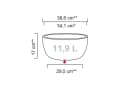 Scheurich Pflanzkübel Linetto Bowl Kunststoff 38,6x17,1 cm Bild 4