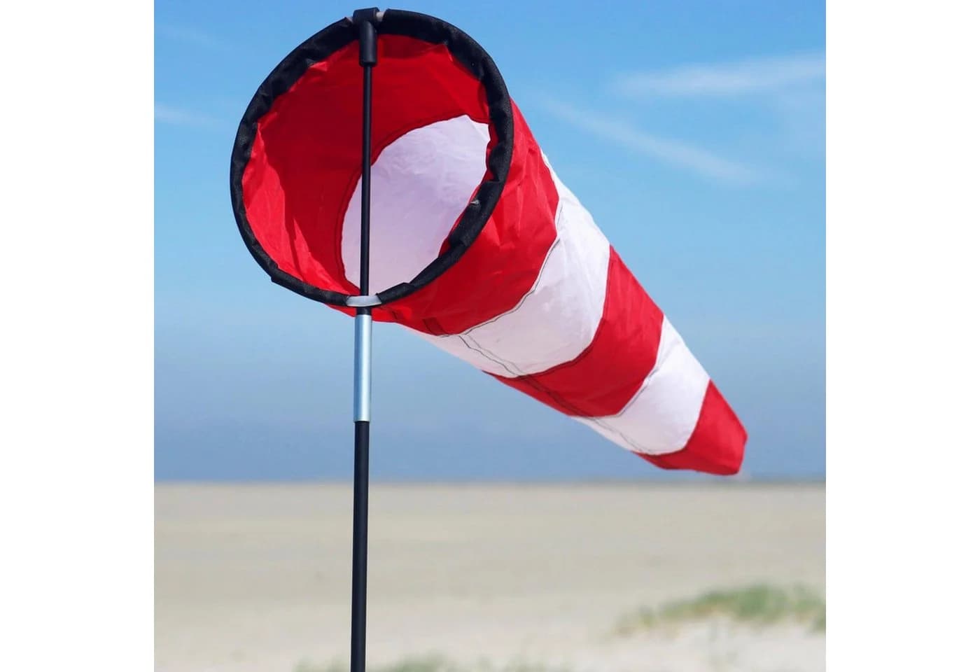 Wolkenstürmer Flug-Drache Windspiel Windsack Westwind Rot/Weiß