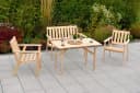 Merxx Sylt Set 5tlg. Gartenmöbel Kiefernholz 2 Sessel Bank Tisch Bild 2