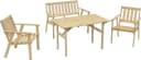 Merxx Sylt Set 5tlg. Gartenmöbel Kiefernholz 2 Sessel Bank Tisch Bild 3