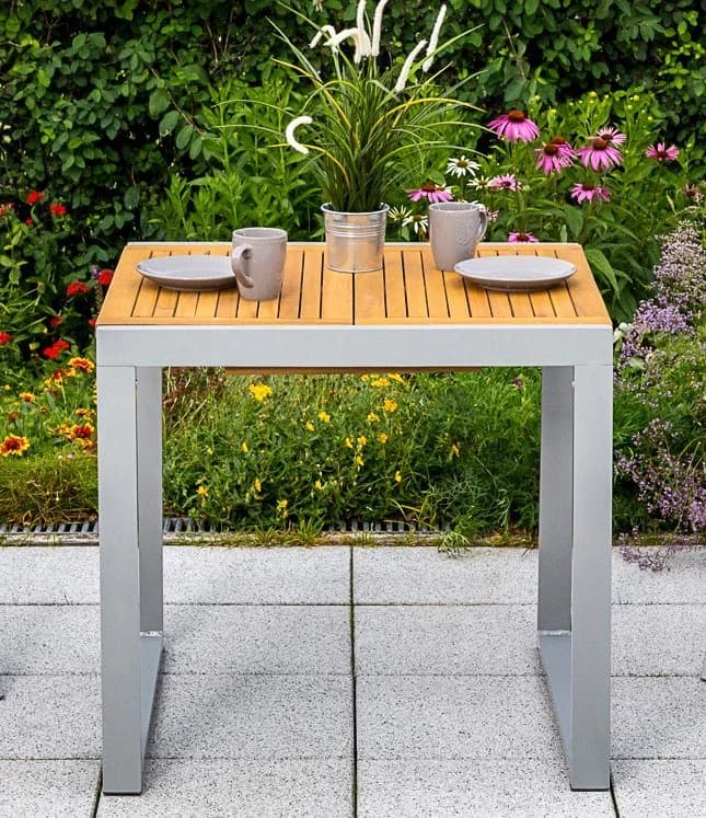 MERXX Naxos Gartentisch ausziehbar Beige Silber - Bild 2