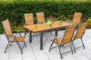 MERXX Gartensessel Santorin Klappbar Braun Akazienholz Aluminium Bild 2
