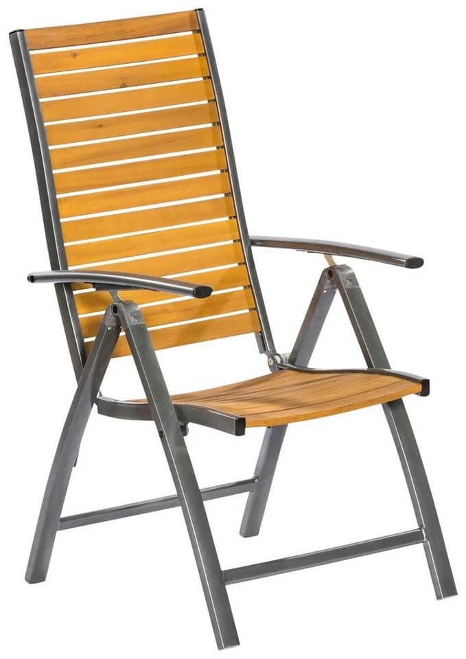 MERXX Gartensessel Santorin Klappbar Braun Akazienholz Aluminium - Bild 3