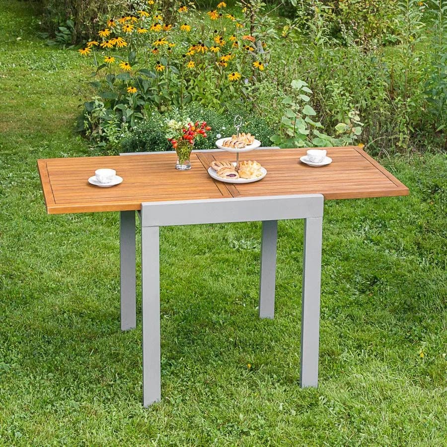 MERXX Balkonauszieh-Tisch Beige/Silber Aluminium - Bild 3