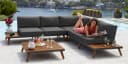 MERXX Gartenlounge-Set Athen 5-tlg. Grau/Braun Aluminium Akazie Bild 1