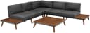 MERXX Gartenlounge-Set Athen 5-tlg. Grau/Braun Aluminium Akazie Bild 2