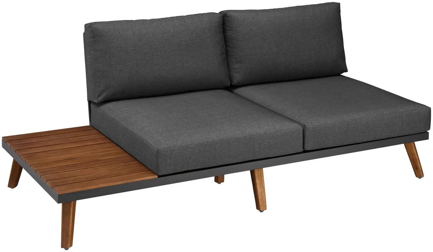 MERXX Gartenlounge-Set Athen 5-tlg. Grau/Braun Aluminium Akazie - Bild 3