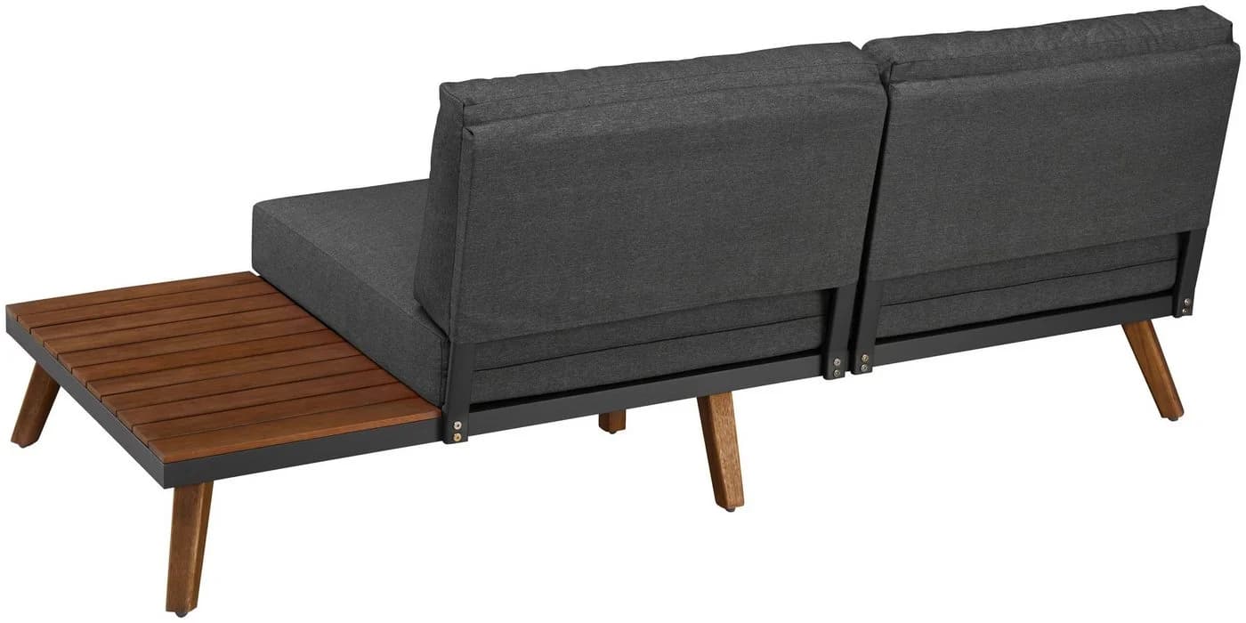 MERXX Gartenlounge-Set Athen 5-tlg. Grau/Braun Aluminium Akazie - Bild 4
