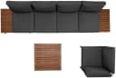MERXX Gartenlounge-Set Athen 5-tlg. Grau/Braun Aluminium Akazie Bild 5