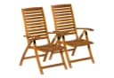 MERXX Gartenstuhl Paraiba 2er Set Braun Akazienholz Verstellbar Bild 3
