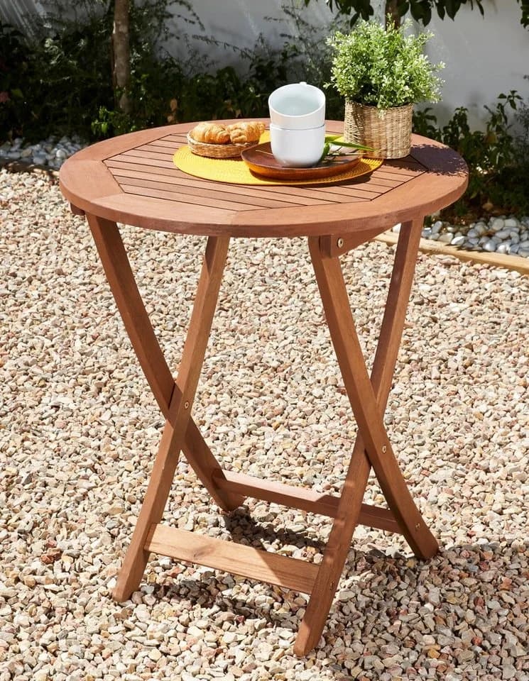 MERXX Gartentisch Borkum Klappbar Eukalyptus Rotbraun - Bild 3