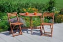 MERXX Gartenstuhl Porto 2er Set Braun Eukalyptusholz Klappbar Bild 2