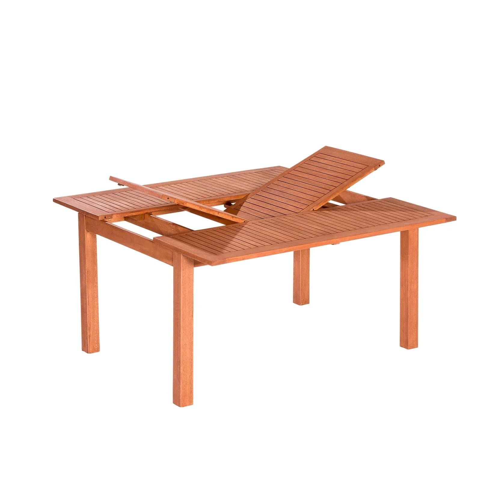 Merxx Gartentisch Quadrat Ausziehbar Beige Eukalyptus