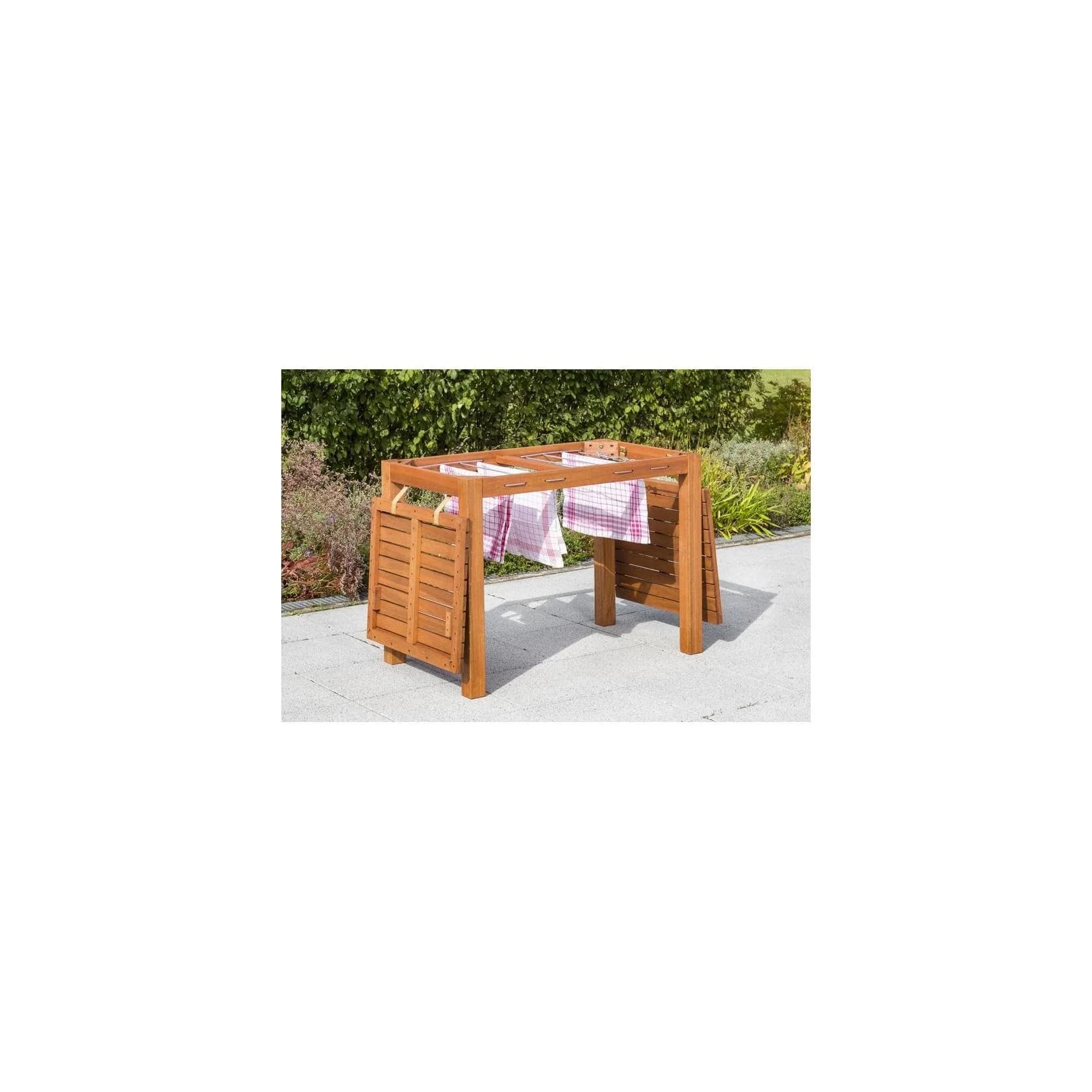 Merxx Gartentisch Holz Beige Klappbar Eukalyptus