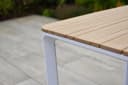 MERXX Gartentisch Pisa Weiß Aluminium Kunststoff Holzoptik Bild 1