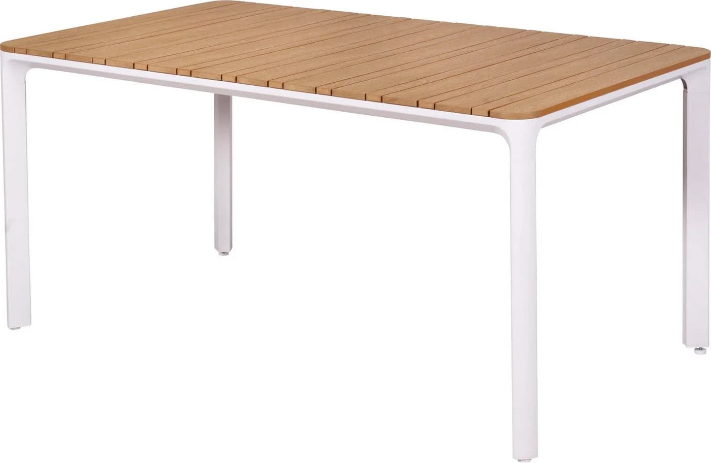 MERXX Gartentisch Pisa Weiß Aluminium Kunststoff Holzoptik - Bild 2