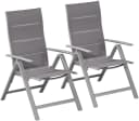 MERXX Taviano Gartenstuhl 2er Set Silber Aluminium Bild 2