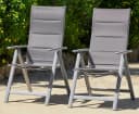 MERXX Taviano Gartenstuhl 2er Set Silber Aluminium Bild 3