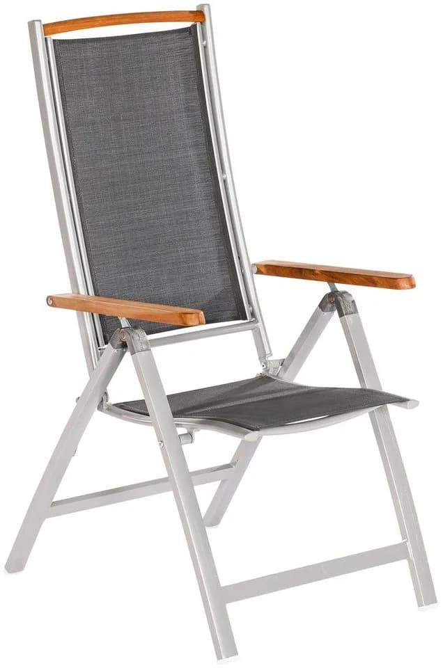 MERXX Siena Gartenstuhl Klappsessel Anthrazit Aluminium Massivholz - Bild 2