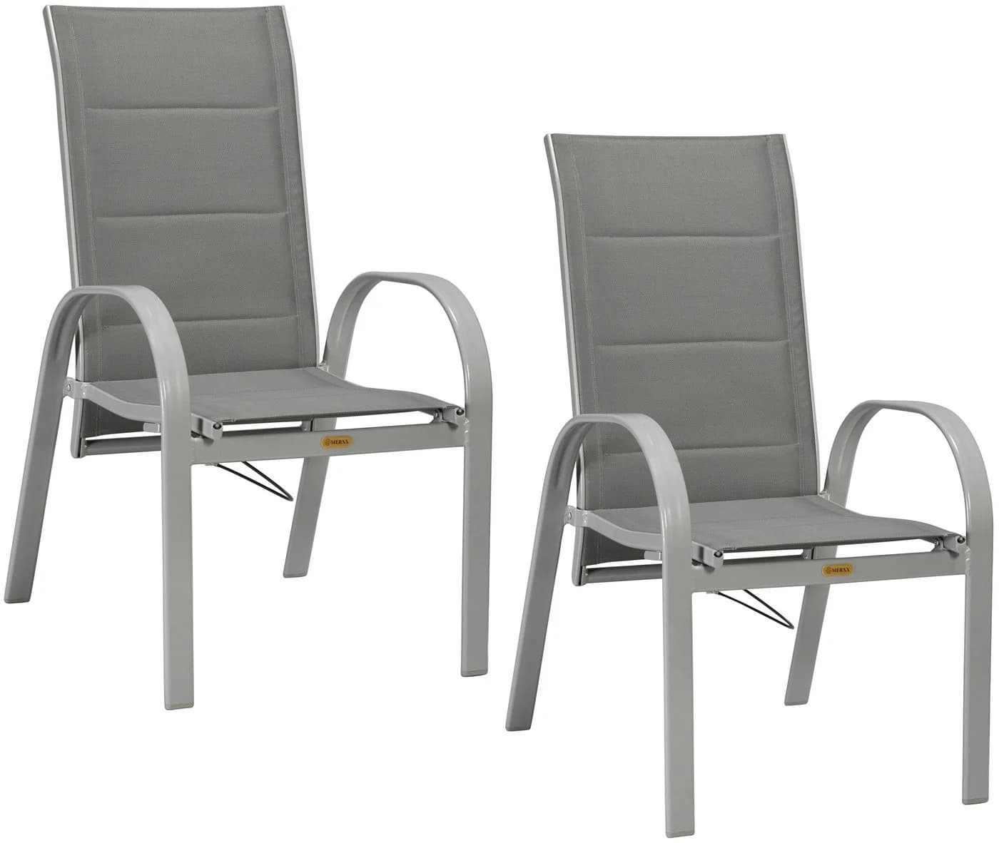 MERXX Gartensessel Amalfi Deluxe 2er Set Grau mit verstellbarer Rückenlehne - Bild 2