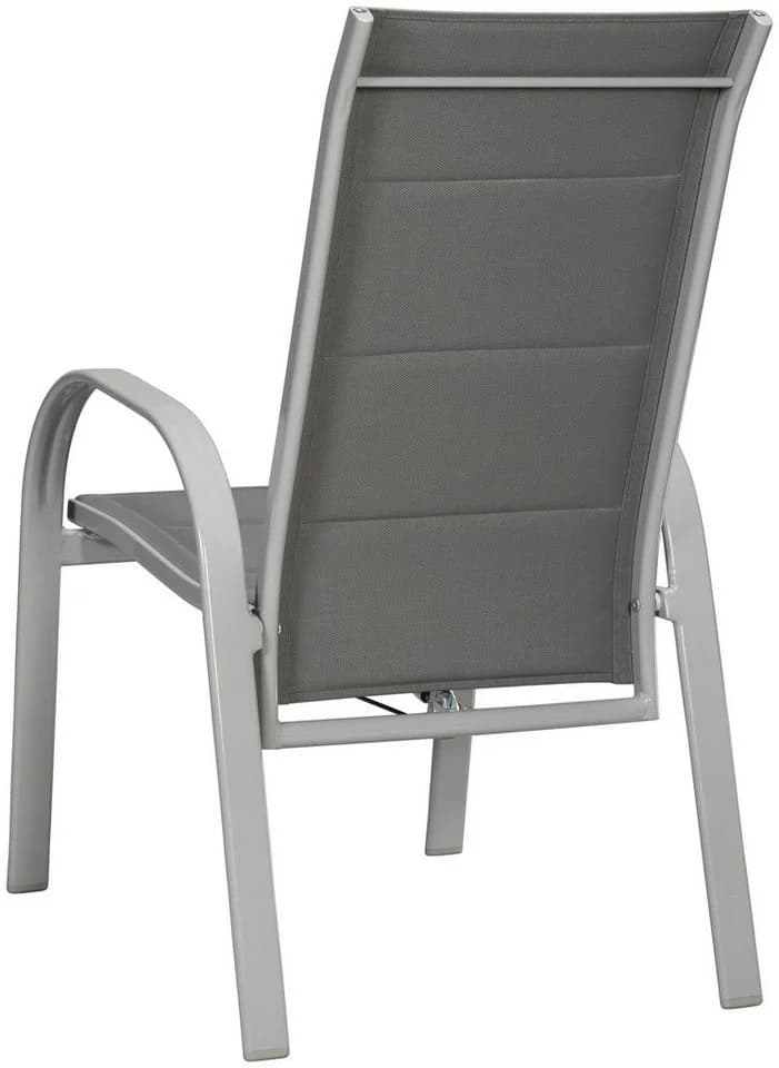 MERXX Gartensessel Amalfi Deluxe 2er Set Grau mit verstellbarer Rückenlehne - Bild 3