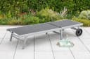 Gartenliege MERXX Schwarz-Silber 5-fach verstellbar Aluminium Bild 1