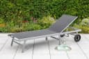 Gartenliege MERXX Schwarz-Silber 5-fach verstellbar Aluminium Bild 2