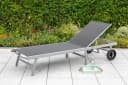 Gartenliege MERXX Schwarz-Silber 5-fach verstellbar Aluminium Bild 3