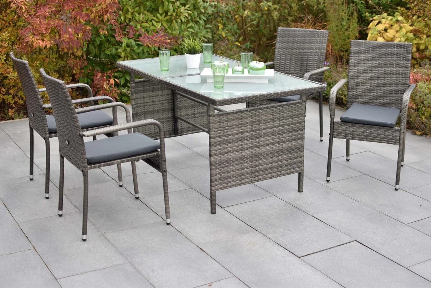 MERXX Garten-Essgruppe Barcelona 9-tlg Grau