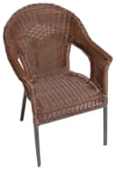 MERXX Gartensessel Ravenna 2er Set Polyrattan Stapelbar Braun Bild 1