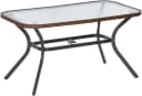 Gartentisch aus Sicherheitsglas und Aluminium, braun, rechteckig Bild 2