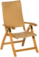 MERXX Capri Gartenstuhl 2er Set Beige Natur Akazie Poly-Rattan Klappbar Bild 2