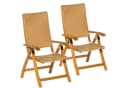 MERXX Capri Gartenstuhl 2er Set Beige Natur Akazie Poly-Rattan Klappbar Bild 3