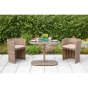 Merxx Ancona Balkonset 3-tlg. Beige Natur Poly Rattan Bild 1