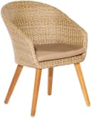 MERXX Arrone Gartenstuhl 2er Set Beige Polyrattan mit Kissen Bild 1