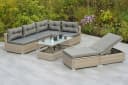 Modernes Gartenlounge-Set aus Kunststoff und Stahl Bild 3