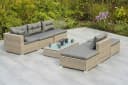 Modernes Gartenlounge-Set aus Kunststoff und Stahl Bild 5