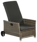 MERXX Komfort Deckchair Gartensessel Grau mit verstellbarer Rückenlehne Bild 4