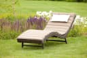 MERXX Gartenliege PIACENZA Braun Poly Rattan mit Wendeauflage Bild 2