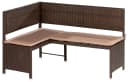 Merxx Eckbank Braun Rattan mit Kissen Bild 2