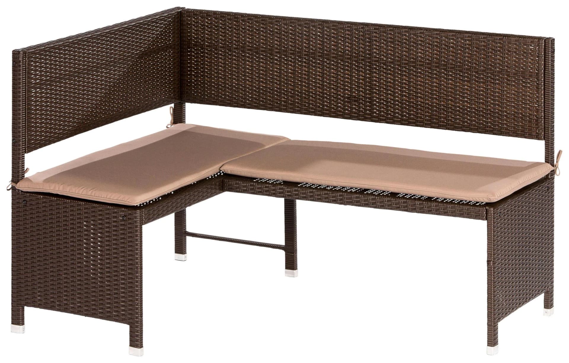Merxx Eckbank Braun Rattan mit Kissen - Bild 2