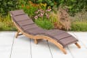 Gartenliege MERXX "Capri" Beige/Grau Polyrattan Akazie Klappbar Bild 3